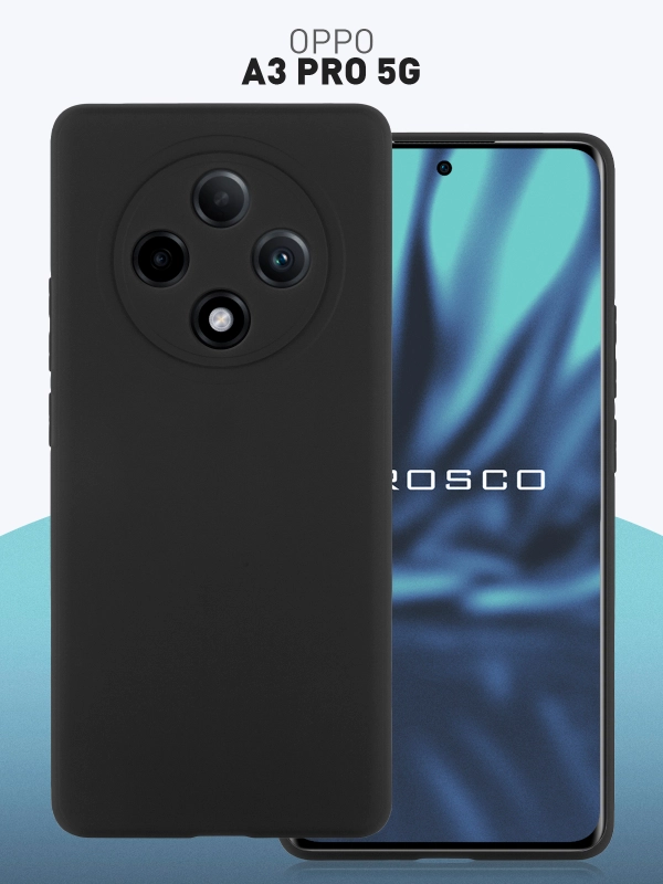 Чехол для Oppo A3 Pro силиконовый ROSCO матовый / прозрачный, с бортиком- защитой камер