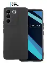 Черный чехол ROSCO для Vivo V27e матовый силиконовый тонкий, бортик вокруг камер