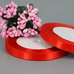 Красный лента атласная 1см узкая атлас 10 мм отрез 2 метра, рулон 22 метра белая красная и др
