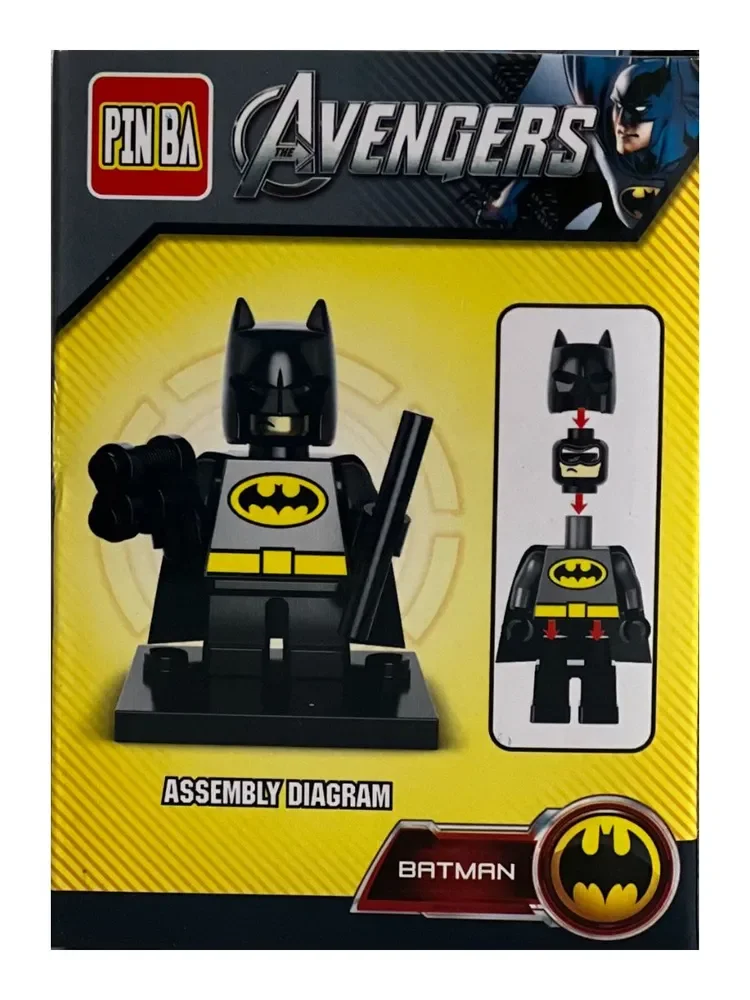 Черный набор фигурок, Марвел и DC, совместимых с лего, 4,5 см