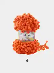 Рыжий пряжа Alize Puffy Fine, петельки маленькие, 100 г, 14 м