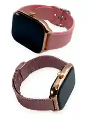 Розовый умные часы, Smart Watch 9 серии, с поддержкой звонков и смс, с дополнительным ремешком