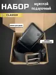 Серебряный подарочный набор мужской, новогодний, мужской ремень, ручка подарочная подарок для мужчины