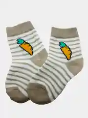 Носки детские в полоску, от 1-3 лет, с морковкой
