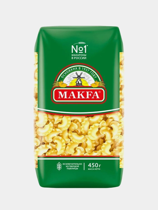 Макаронные изделия MAKFA "Петушиные гребешки", 450 г