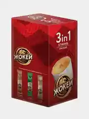 Кофейный напиток Жокей "Крепкий 3в1", растворимый, 10 пакетиков, 120 г