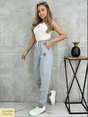 Приглушённый хаки женские спортивные штаны на резинке