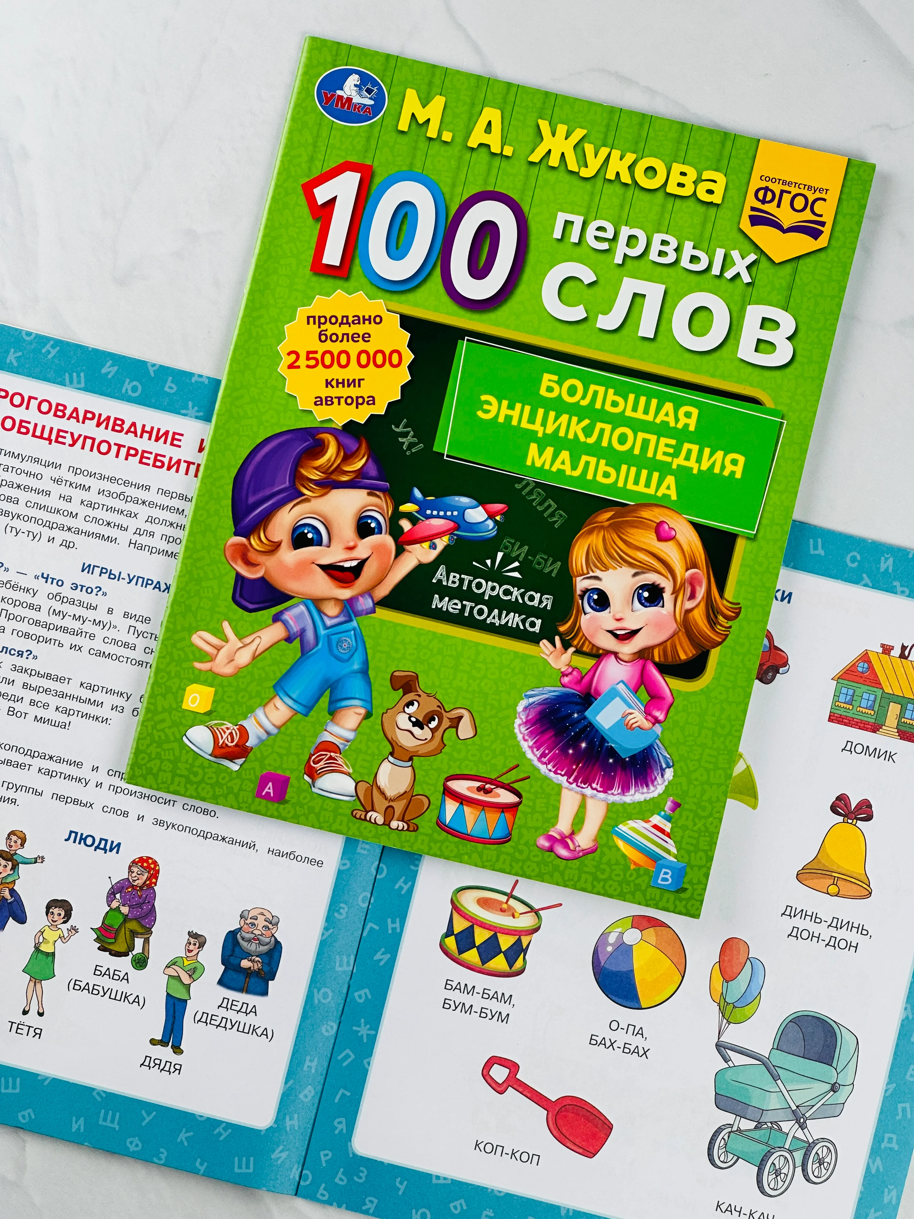 Книжка развивающая для малышей 100 первых слов М.А.Жукова Большая энциклопедия учимся игры