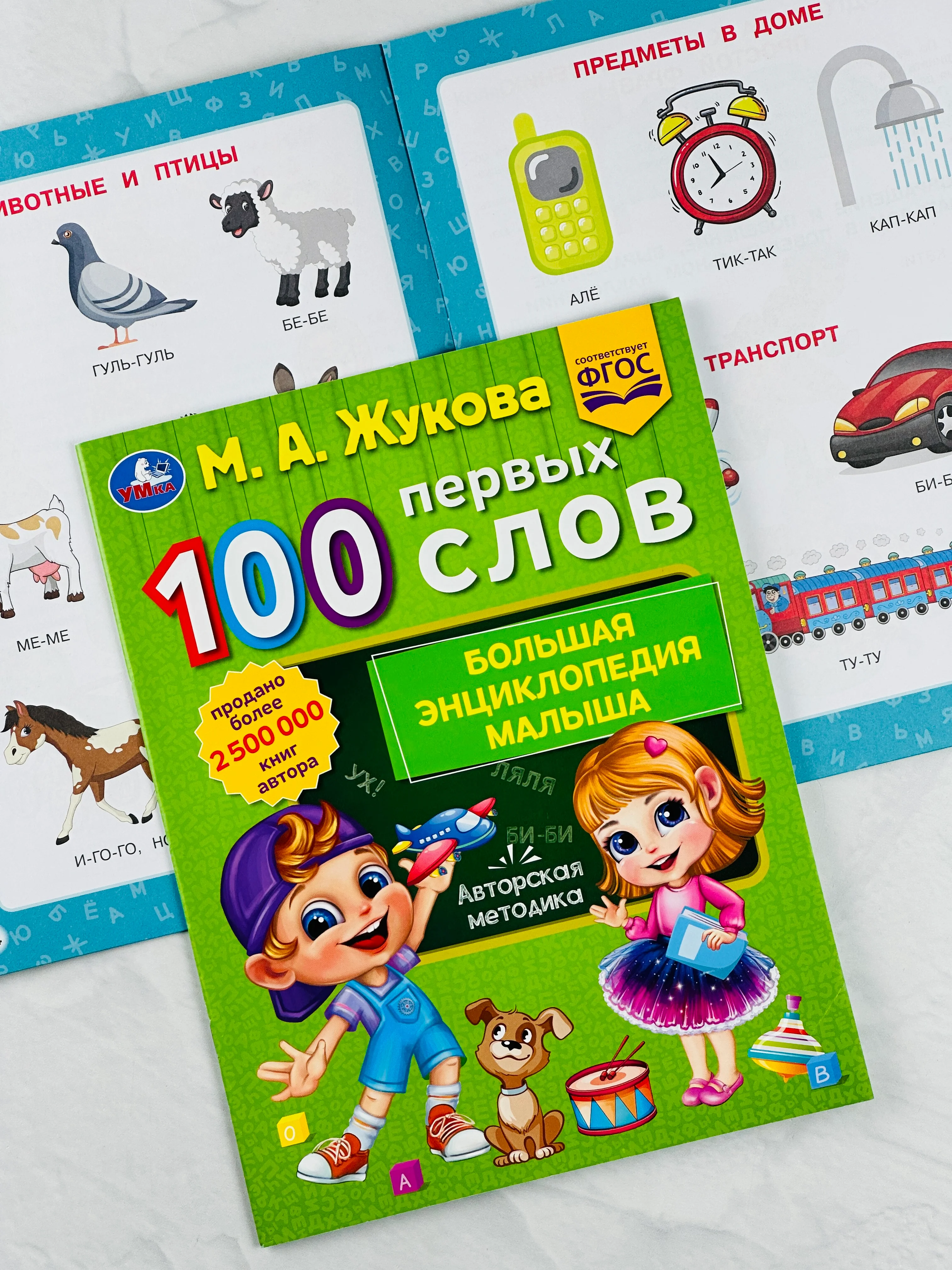 Книжка развивающая для малышей 100 первых слов М.А.Жукова Большая энциклопедия учимся игры
