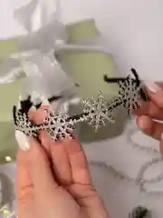 Ободок снежинка