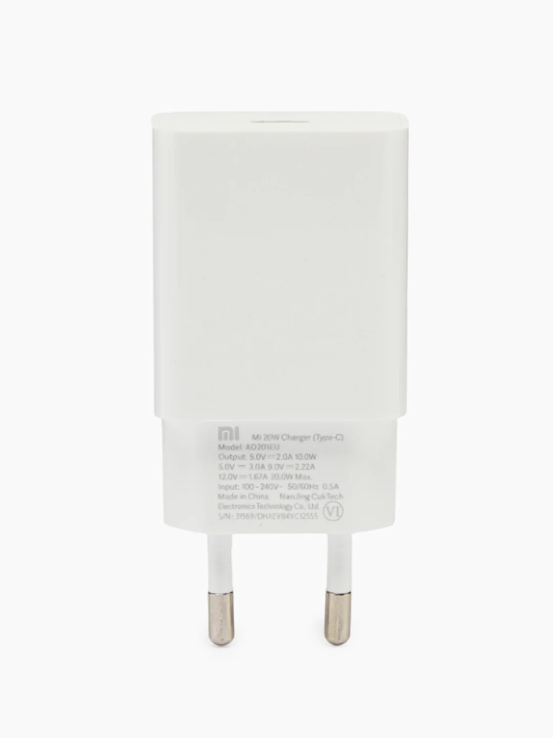Белый сетевое зарядное устройство Xiaomi Mi 20Вт Charger, Type-C