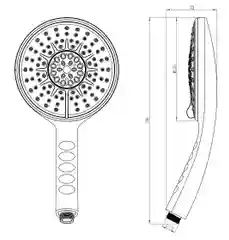 Лейка для душа Lemark LM0814C, 6 режимов, хром