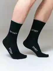 Черный элитные спортивные носки "ProStyle Active", натуральный хлопок, размеры 40-42 и 42-45