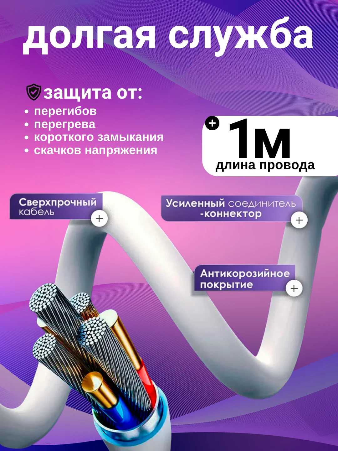 Белый зарядное устройство Kingleen E03, с кабелем, 3 вида