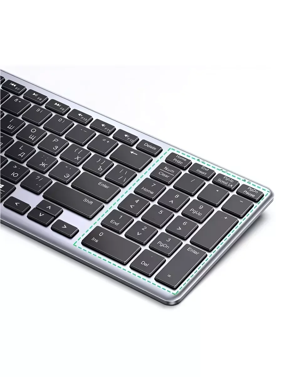 Серый клавиатура беспроводная UGREEN KU005 (15956) 24GHz 50 Ultra Slim Wireless Keyboard