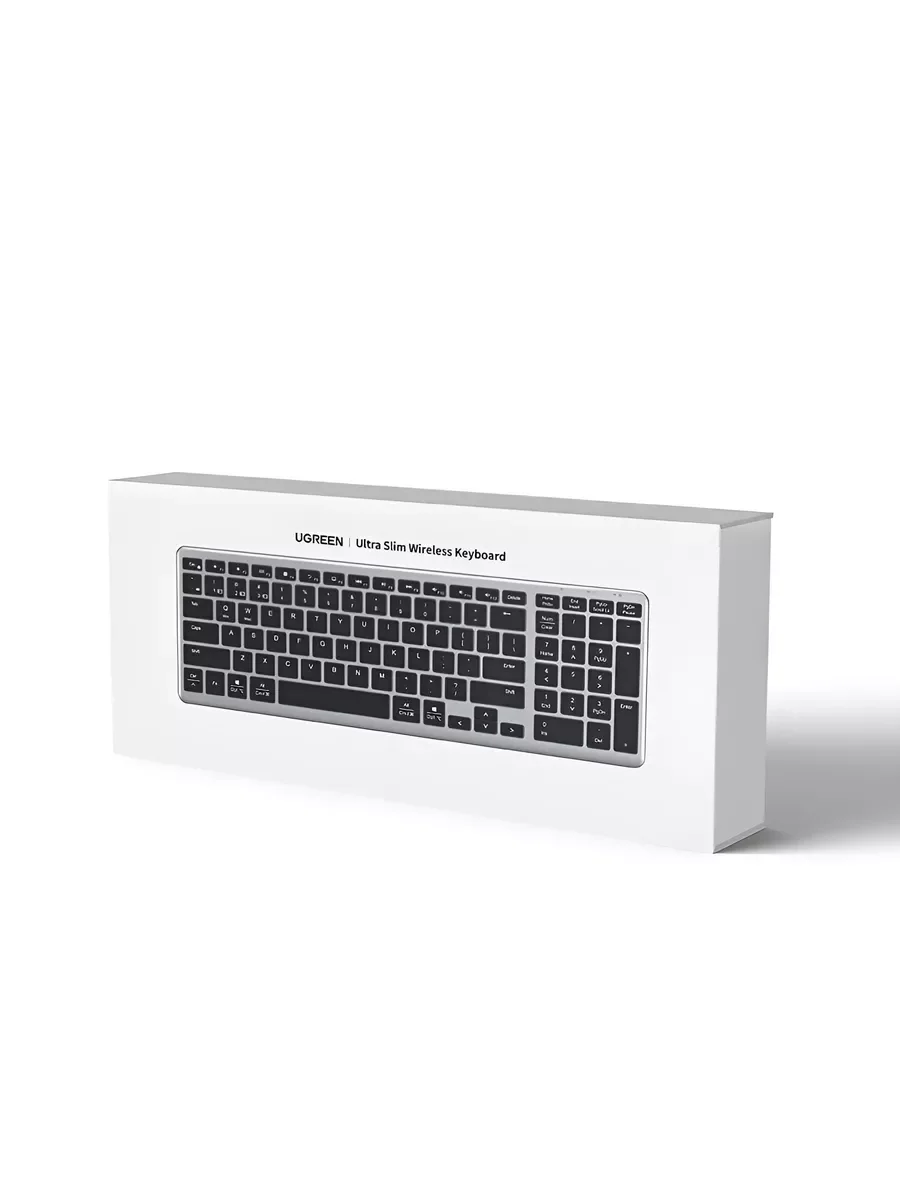 Серый клавиатура беспроводная UGREEN KU005 (15956) 24GHz 50 Ultra Slim Wireless Keyboard