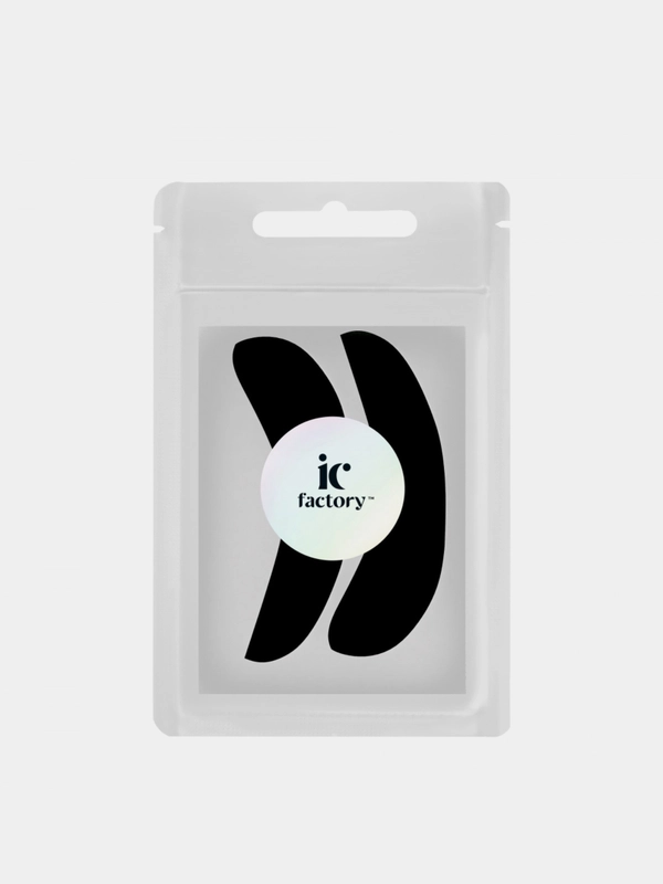 Патчи силиконовые многоразовые для ресниц черные IC FACTORY, 1 пара