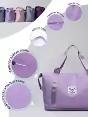 Сиреневый сумка спортивная, дорожная, ручная кладь