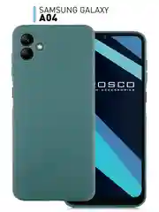 Зеленый чехол ROSCO для Samsung Galaxy A04, матовый, силиконовый, бортик вокруг камер