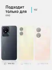Прозрачный чехол силиконовый ROSCO для VIVO Y02, с защитой камер и от прилипания
