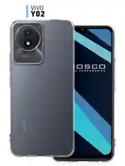 Прозрачный чехол силиконовый ROSCO для VIVO Y02, с защитой камер и от прилипания