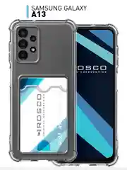 Прозрачный противоударный чехол ROSCO для Samsung Galaxy A13, силиконовый, с карманом для карт