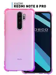 Розовый чехол противоударный ROSCO для Xiaomi Redmi Note 8 Pro, силиконовый, с усиленными углами