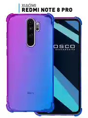 Чехол противоударный ROSCO для Xiaomi Redmi Note 8 Pro, силиконовый, с усиленными углами