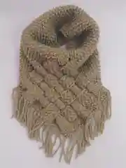 Песочный хаки снуд зимний, женский "Тёплая душа"