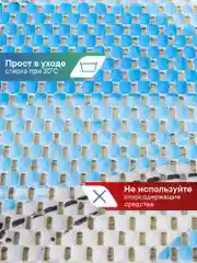 Голубой коврик для ванной комнаты "Дельфины" 65х48 см, ВИЛИНА