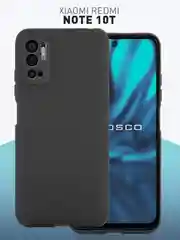 Черный чехол ROSCO для Xiaomi Poco M3 Pro, Redmi Note 10 5G и Note 10T, матовый, силиконовый