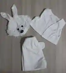 Костюм новогодний карнавальный Зайка, Зайчик белый
