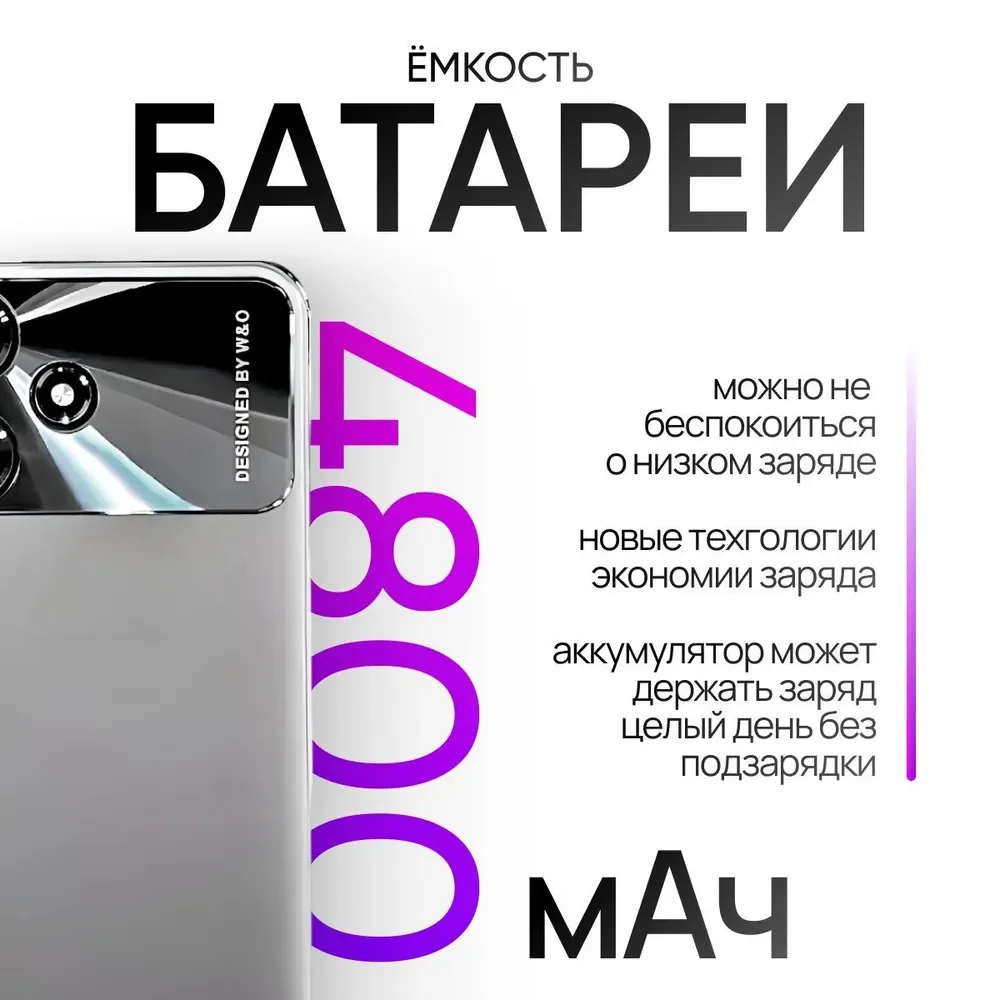 Черный смартфон W&O Х100