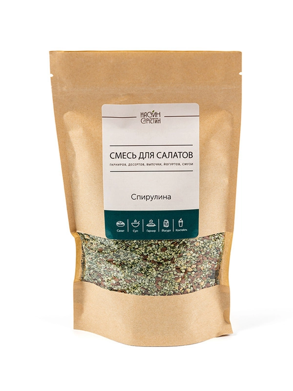 Смесь для салатов, гарниров, десертов НАСТИН СЛАСТИН со Спирулиной, 250г