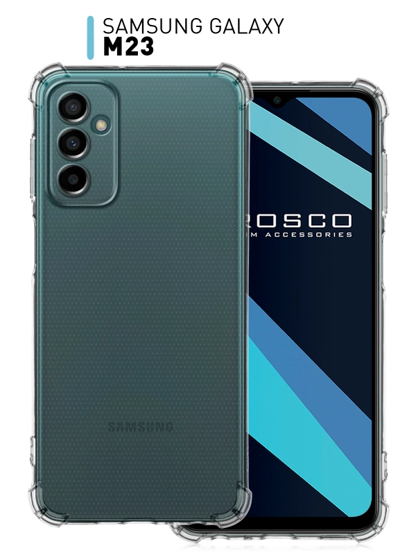 Противоударный чехол ROSCO для Samsung Galaxy M23, силиконовый, с усиленными углами