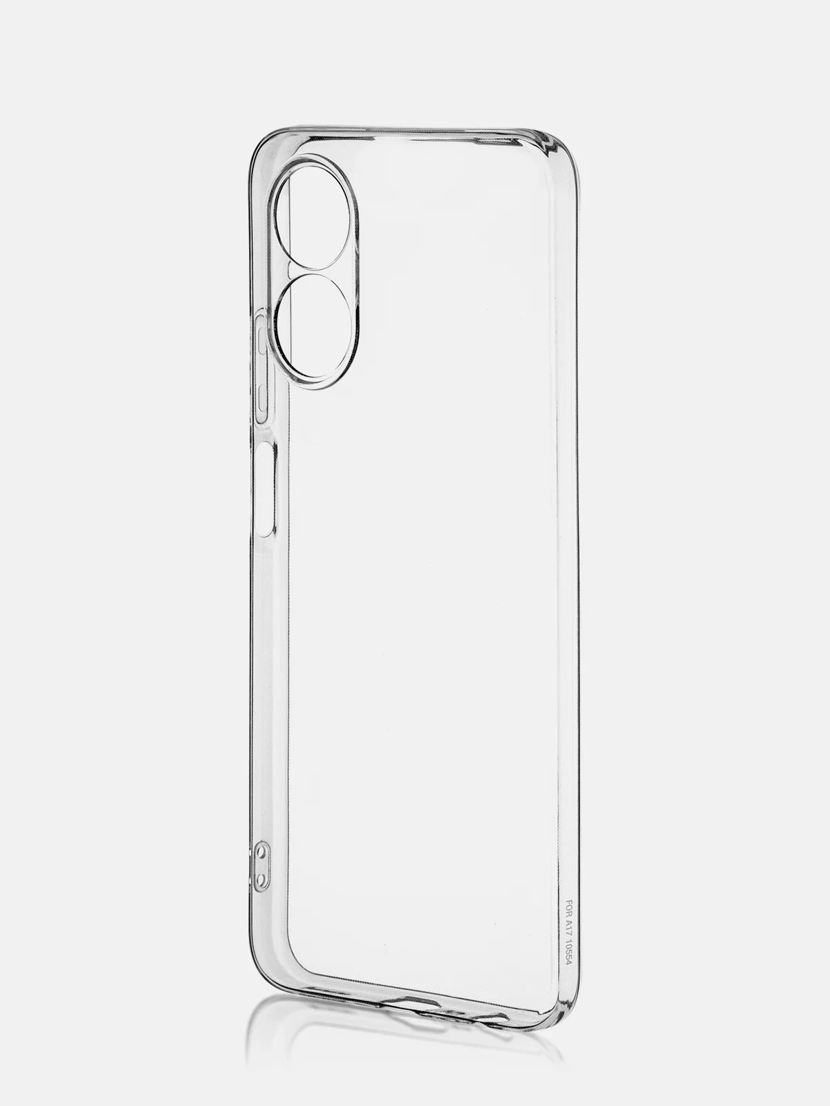 Прозрачный силиконовый чехол ROSCO для Oppo A17 с защитой камер, прозрачный