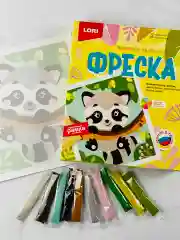 Поделка из песка енот енотик аппликация трафарет Лори