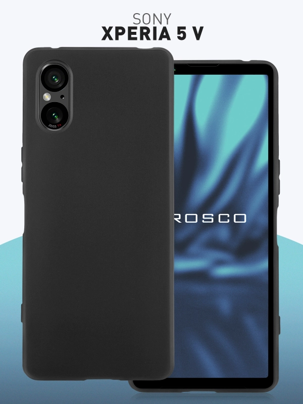 Чехол для Sony Xperia 5 V, матовый, ROSCO, силиконовый, тонкий, с бортиком-защитой камер