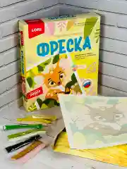 Картина Олененок Аппликация песком в рамке Песок Лори