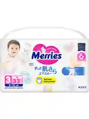 Подгузники-трусики для детей Merries, размер M, 6-11 кг, 33 штуки