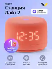 Оранжевый умная колонка Новая Яндекс Станция Лайт 2 с Алисой на YaGPT