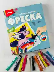 Аппликация из песка песчаная картина Пони Единорог Лори