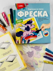 Аппликация из песка песчаная картина Пони Единорог Лори