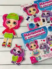 Магнитный набор Одень куклу на магнитах наряды мода игра