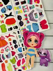 Магнитный набор Одень куклу на магнитах наряды мода игра