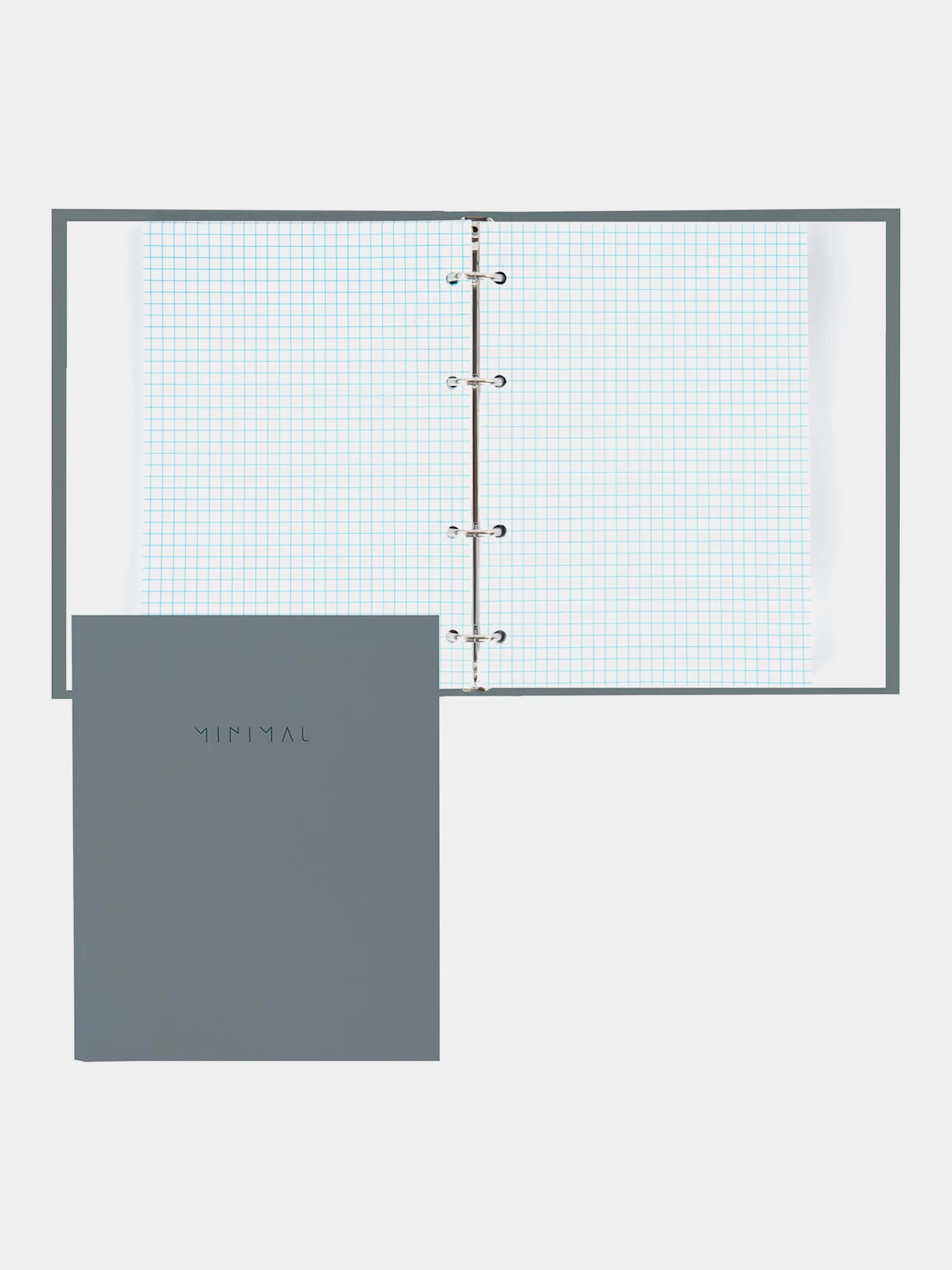 Тетрадь на кольцах Brauberg Minimal, 404996, А5, в клетку, со сменным блоком, 120 листов
