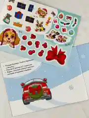 Книжка Стикеры 100 наклеек Щенячий патруль Новый год 2шт