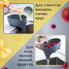 Дуршлаг пластиковый для кухни, для раковины 22 см