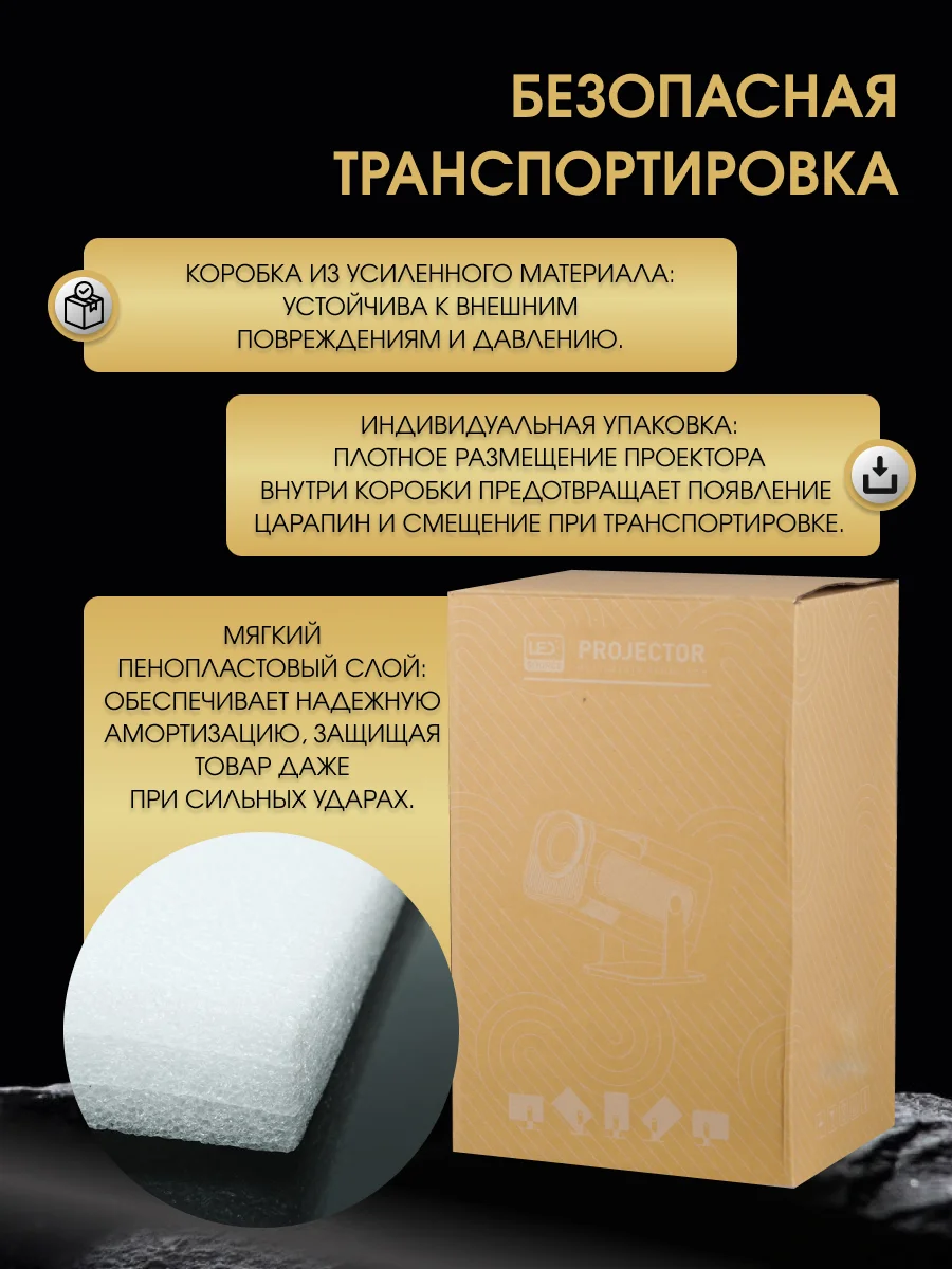Портативный проектор для фильмов UNIC HY320 4К Ultra HD, Android 11, черный