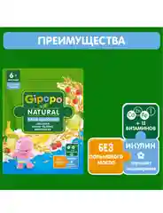 Каша овсяная GIPOPO молочная, с бананом, яблоком и земляникой, с 6 месяцев,  170 г